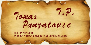 Tomas Panzalović vizit kartica